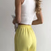 Color-Summer Women Clothing Solid Color Work Pant Elastic Waist Casual Trousers-Fancey Boutique