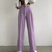 Color-Summer Women Clothing Solid Color Work Pant Elastic Waist Casual Trousers-Fancey Boutique