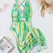 Color-Green-Swimwear Women One-Piece Strap Two-Piece Backless Sexy One Piece Swimsuit-Fancey Boutique