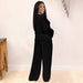 Color-Plus Size Women Clothes Nightclub Sexy Cropped Outfit Cardigan Bell Sleeve Casual Three-Piece Suit-Fancey Boutique