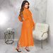 Color-Women Clothing Autumn Sunken Stripe Long Sleeve Split Skirt Set-Fancey Boutique