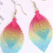 Color-Leaf Shape Dangle Earrings-Fancey Boutique