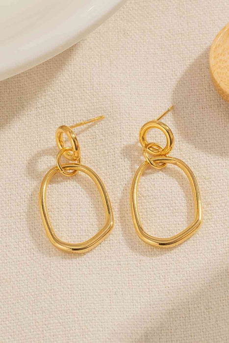 Color-One Size-18K Gold-Plated Dangle Earrings-Fancey Boutique