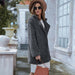 Color-Collared Neck Long Sleeve Winter Coat-Fancey Boutique