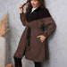 Color-Two-Tone Dropped Shoulder Trench Coat-Fancey Boutique