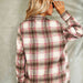 Color-Plaid Button Down Collared Jacket-Fancey Boutique