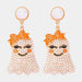 Color-One Size-Smiling Ghost Shape Synthetic Pearl Earrings-Fancey Boutique