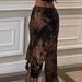 Color-Vacation Irregular Asymmetric Ruffled Slit Skirt Waist Trimming Lace Up Mid Length Niche Sexy Skirt-Fancey Boutique