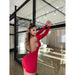 Color-Women Clothing Sexy Comfortable Sports Solid Color Shoulder Sleeve Backless Jumpsuit-Fancey Boutique