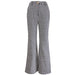 Color-Pants-Spring Autumn Classic Houndstooth Tweed Tassel Women Business Blazer Suit Set Woolen Jacket-Fancey Boutique