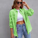 Color-Mint-Arrival Multicolor MidLength Ripped Loose Denim Jacket Women Jacket Women-Fancey Boutique