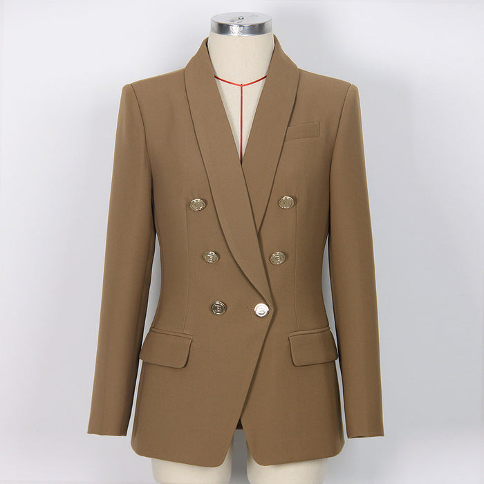 Color-Spring Autumn Advanced Women Blazer Classic Green Collar Blazer High Quality-Fancey Boutique