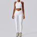 Color-'-2 Bra Trousers Swan White-Thread Abdominal Shaping High Waist Beauty Back Yoga Suit Quick Drying Push up Hip Raise Skinny Workout Exercise Outfit-Fancey Boutique