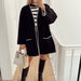 Color-Women Color Contrast Woolen Coat Autumn Winter-Fancey Boutique