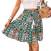 Color-Bohemian Holiday Skirt Summer New Pattern Print Umbrella Skirt Wild Women Tiered Patchwork Matching Skirt-Fancey Boutique