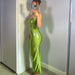 Color-Women Clothing Summer Office Slimming Solid Color Hip Dress Suspender Dress French Vest Dress-Fancey Boutique
