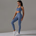 Color-Yoga Wear Suit Seamless Breathable Vest Sports Underwear High Waist Hip Lift Fitness Pants Suit-Fancey Boutique
