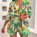 Color-Sexy Women Clothing Summer Printed Waist Controlled All Match Top Three Piece Set-Fancey Boutique