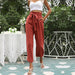 Color-Summer High Waist Wide Leg Pants Loose Solid Color Cropped Casual Flared Pants Women-Fancey Boutique