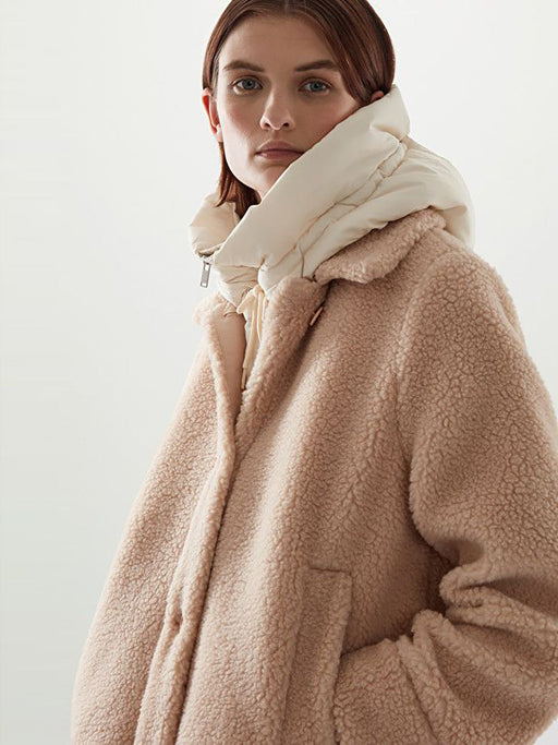 Color-Beige-Autumn Winter Women Clothing All Match Clothes Accessories Hooded Detachable Collar Vest-Fancey Boutique