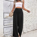 Color-Summer Women Clothing Solid Color High Waist Wide Leg Casual Pants Summer Women-Fancey Boutique