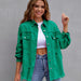 Color-blackish green-Arrival Multicolor MidLength Ripped Loose Denim Jacket Women Jacket Women-Fancey Boutique