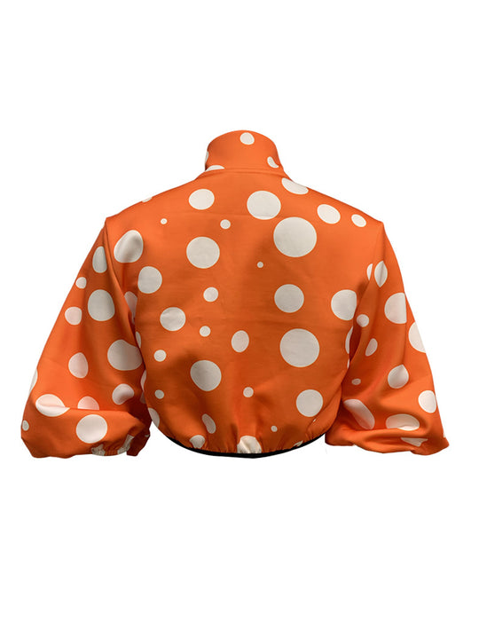 Color-Autumn Winter Personalized Trendy Polka Dot Short Small Jacket Coat for Women-Fancey Boutique