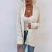 Color-Sweater Women Autumn Winter New Twist Mid-Length Pocket Knitted Cardigan Coat-Fancey Boutique