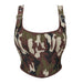 Color-Camouflage Adjustable Shoulder Strap Women Tube Top Push up Top-Fancey Boutique