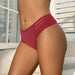 Color-Red-Sexy Underwear Sexy Mesh Stripes Transparent Cutout T Back-Fancey Boutique