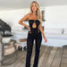 Color-Autumn Sexy Cutout Slim Fit Halter Spaghetti Straps Jumpsuit Women Clothing-Fancey Boutique