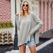 Color-Autumn Winter Women V Neck Knitwear Sexy Pullover-Fancey Boutique