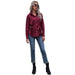 Color-Solid Color Polo Collar Slim Fit Casual Cardigan Design Lace Up Shirt Autumn-Fancey Boutique