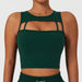 Color-Retro Green-Running Underwear Women High Strength Shockproof Yoga Vest Push Sports Workout Bra-Fancey Boutique