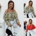 Color-Autumn Winter Sexy off Shoulder off-Shoulder Long Sleeve Chiffon Shirt Lantern Sleeve Loose Top Women Clothing-Fancey Boutique