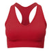 Color-Red Bra-Seamless Sports Fitness Yoga Wear Shark Knitted Suit Pressure Line Exercise Women-Fancey Boutique