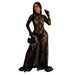 Color-Sexy Women Clothing Sexy See through Lace Backless Lace up Jumpsuit-Fancey Boutique