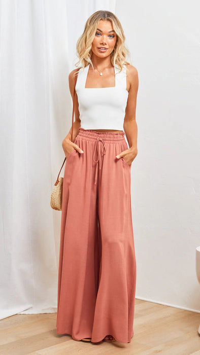 Color-Spring Summer Casual Wide Leg Popular Loose Casual Trousers for Women-Fancey Boutique