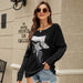 Color-Women Loose Embroidered Sequ Knitwear Mid-Length Batwing Sleeve Knitted Sweater-Fancey Boutique