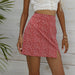 Color-Women Clothing Floral Print Casual Women Short Slit Skirt Women-Fancey Boutique