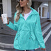 Color-Green-Blue-Clothing Cinched Hoodie Breathable Mesh Outdoor Mountaineering Rain-Proof Coat-Fancey Boutique