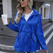 Color-royal blue-Clothing Cinched Hoodie Breathable Mesh Outdoor Mountaineering Rain-Proof Coat-Fancey Boutique