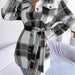 Color-Black-Autumn Winter Casual Long Sleeve Tied Thick Woolen Coat Women Clothing-Fancey Boutique