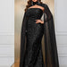 Color-Plus Size Senior Evening Dress Sequined Shawl Dress Elegant Cocktail Maxi Dress-Fancey Boutique