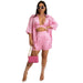 Color-Pink-Solid Color Women Clothing Vest 3-Piece Set-Fancey Boutique