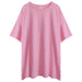 Color-Pink-All Cotton T shirt Women Summer Loose Korean T shirt Brushed Cotton Couple Top-Fancey Boutique