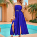 Color-Casual Summer Women Clothing Solid Color Tube Top Waist Tight Trend Maxi Dress-Fancey Boutique