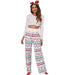 Color-Women Clothing Lace-up Casual Trousers Loose Lace-up Christmas Printed Pants-Fancey Boutique