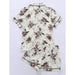 Color-Pajamas Women Summer Short-Sleeved Cardigan Home Wear Suit-Fancey Boutique