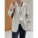 Color-Full Korean Loose Long Sleeve Blazer Women Design Blazer Top Blazer-Fancey Boutique